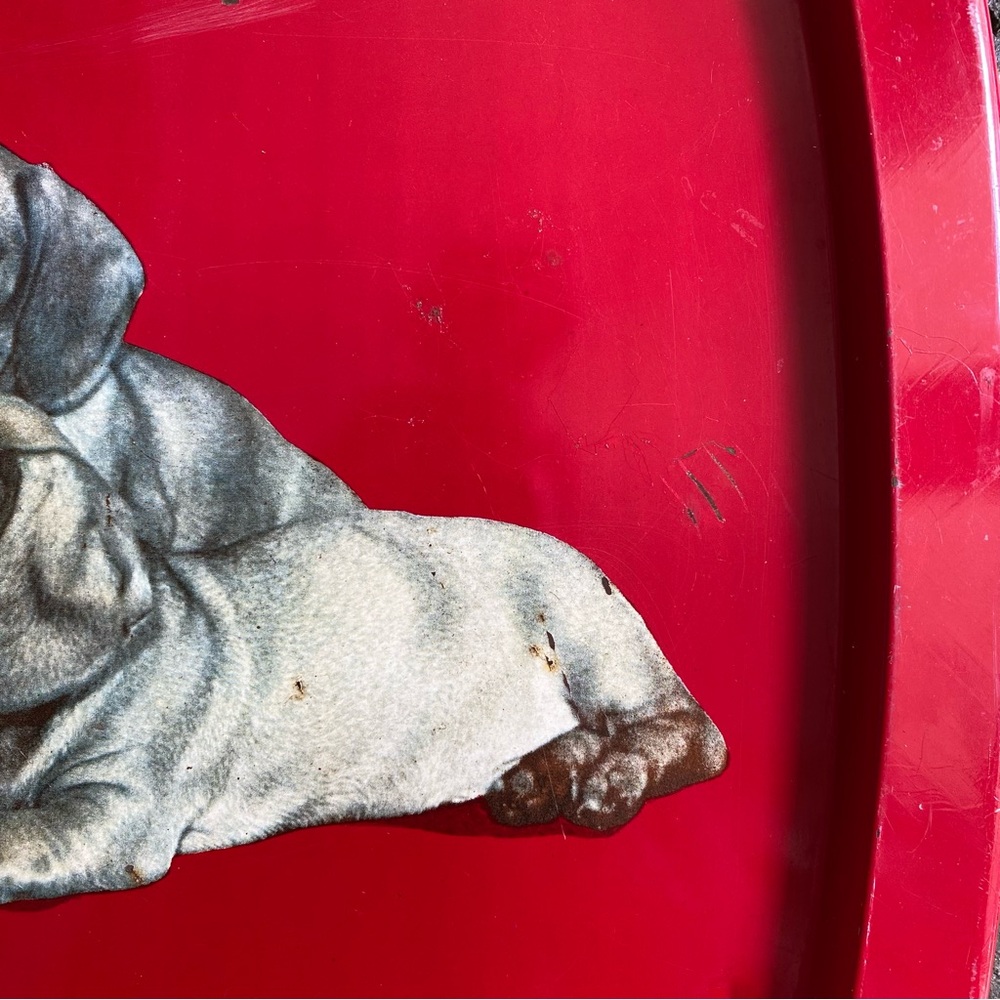 Vintage serving Tray with Dachshund Puppies - Picture 2 of 3